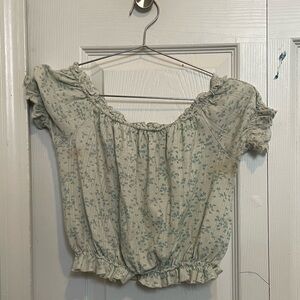 Elegant Floral Ruffle Blouse